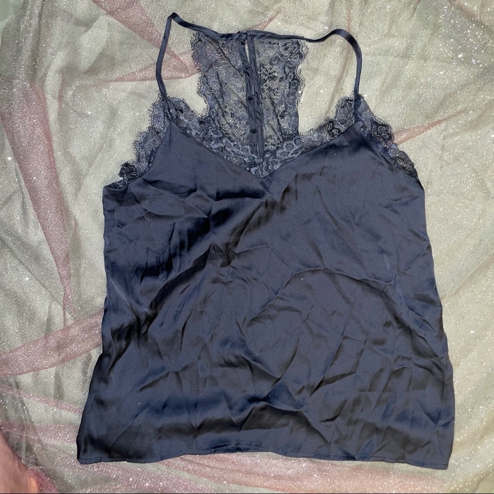 Gray Lace Tank Top